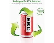 Rechargeable 3.7v EBL CR2 400mAh Batteries + CR2 4-Port Chargers / Pick a Combo