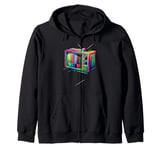 Vintage Television TV Retro 70s 80s Zip Hoodie