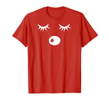 Red Nose Face With Eyelashes 2022 T-Shirt