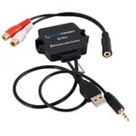 Auto-Connect BTRU, AUX- till Bluetooth-adapter (ström via USB)