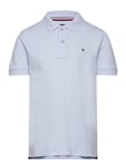 Flag Polo S/S Tops T-shirts Polo Shirts Short-sleeved Polo Shirts Blue Tommy Hilfiger