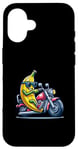 Coque pour iPhone 16 Banane Moto Cool Conduire Amusant Lunettes