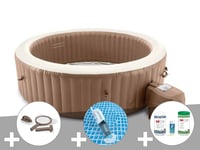 Kit spa gonflable Intex PureSpa Sahara rond Bulles 8 places + Aspirateur + Kit d'entretien + Kit de traitement au brome