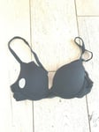 MARKS AND SPENCER BLACK PADDED LACE PLUNGE BRA 32 A NEW UNWORN