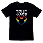 Heroes Inc Men's Disney: Rainbow Collection-True to Your Heart XL T-Shirt, Multi-Coloured, One Size