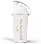 THE PROTEIN WORKS White & Gold Shaker | Durable Protein Shaker | 700Ml