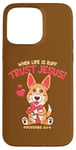 Coque pour iPhone 15 Pro Max When Life is Ruff Trust JESUS! - Jeu de mots amusant - Cadeau chrétien