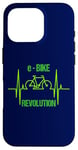 iPhone 16 Pro eBike Revolution Bicycle Electric Heartbeat Funny EKG Pulse Case