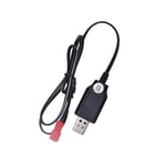 (Black)USB Charging Cable For 1573 Electric Toy Remote Control Alloy Engine CU