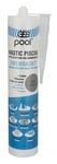 GEB Mastic étanche spécial piscine Gris 290 ml pour coller, jointoyer et réparer même sous l'eau des éléments de piscine, carrelage, mosaïque, margelle, projecteur, bonde