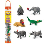 Safari Ltd. Ensemble de 6 Figurines d'animaux de fête | Collection TOOB | Non Toxique et sans BPA | Animaux en Jouet | Convient aux Enfants de 3 Ans et Plus