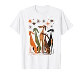 Vintage Retro Mid-Century Long Neck Dogs 50s 60s Style T-Shirt