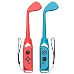 Nintendo Switch Joy-Con Golfklubba med handledsrem, blå/röd