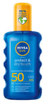 Nivea Sunscreen 200 ml. SPF50 Spray Dry 85860 Made In Italy