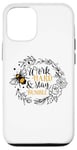 Coque pour iPhone 15 Work Hard Stay Bumble Abeille amusante Printemps Été Pâques Abeilles