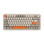 MechLands AJAZZ AK820 MAX Clavier mécanique sans fil BT5.0/USB-C/2,4 GHz, clavier de jeu 75 % avec batterie 8000 mAh, PCB Flex-Cut PCB, plaque PC, RVB pour Win/Mac (blanc rétro)