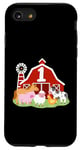 Coque pour iPhone SE (2020) / 7 / 8 1er anniversaire animaux de la ferme Bday Party 1 an garçon tout-petit