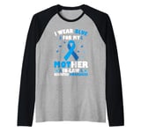 I Wear Blue For My Mother-In-Law Type 1 Diabetes Awareness Raglan Baseball Tee