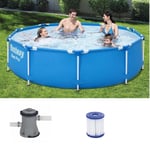 Bestway Steel Cadre Pool Piscine 305x76 CM Avec Pompe de Filtration 56679