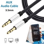 Headphone Aux Cable Audio Lead 3.5mm Jack to Jack Stereo Male to Male PC Car MP3