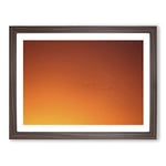 Birds In Flight During An Orange Sunrise Modern Art Framed Wall Art Print, Ready to Hang Picture for Living Room Bedroom Home Office Décor, Walnut A3 (46 x 34 cm)