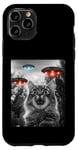 Coque pour iPhone 11 Pro Maine Coon Cat Selfie avec Alien OVNI Homme, Femme, Enfant