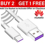 Genuine Huawei Fast Charging Cable USB-C 5Amp - HL1289 For P40 Pro P30 Mate 50