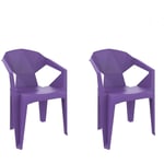 Garbar - delta Fauteuil Intérieur, Extérieur Set 2 Violette