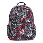 Vera Bradley Women's Performance Twill Campus Backpack Bookbag, Cabbage Rose Cabernet, One Size UK