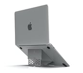 MAJEXTAND Support Fin en Papier pour MacBook - Support Ergonomique ventilé pour Ordinateur Portable - 6 hauteurs réglables de 5,3 cm à 9,1 cm - Compatible avec Les Ordinateurs Portables jusqu'à 18" -