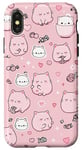 iPhone X/XS Adorable Cat Patterns Pink Design Cute kittens Patterns Case