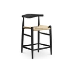 Privatefloor - Tabouret en bois design Boho Bali - 65cm - Elb Noir