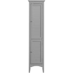 Glancy Armoire Grande Salle De Bain En Bois Gris ELG-640 Avec Rangement - Gris - Teamson Home