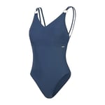 Speedo Maillot de Bain 1 Pièce Effet Galbant à Bretelles, Vêtement Sculptant, Maillot de Bain pour la Plage et Les Vacances Maillot de Bain pour Femme, Bleu Épicéa, 32