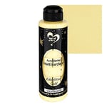 Ideen mit Herz Peinture acrylique Multisurface à paillettes précieuses - Peinture universelle à base d'eau - Avec paillettes dorées scintillantes élégantes - 180 ml (jaune vanille)