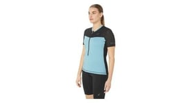 Maillot manches courtes asics fujitrail run noir bleu femme