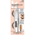 L'OREAL BAMBI EYE MASCARA INSTANT EYE OPENING BLACKEST BLACK # 400 NEW CARDED