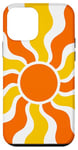 Coque pour iPhone 12 mini Simple style rétro années 60 et 70 rayons du soleil et des rayons