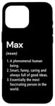 Coque pour iPhone 16 Pro Max Max Définition du nom Dictionnaire amusant