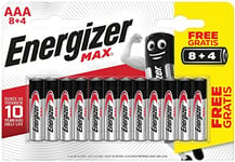 Energizer Puissance alcaline Longue durée | 12 Piles AAA.