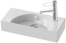 Lavabo céramique 50 cm JACOB DELAFON Trou de robinetterie à droite Nettoyage et entretien faciles ODEON RIVE GAUCHE EGO112-56-00