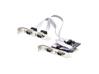 Startech.Com Seriellt Pcie-Kort Med 4 Portar, Pci Express-Kort Med Fyra Portar Till Rs232/Rs422/Rs485 (Db9), Lågprofilfäste, 16C1050 Uart, Windows/Linux, Taa-Kompatibel - Nivå 4 Esd-Skydd, Pcie, Serial, Rs-232/422/485, Svart, Aktivitet, Asix - Ax991