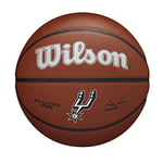 Wilson Basketball, Team Alliance Model, SAN ANTONIO SPURS, Indoor/Outdoor, Mixed Leather, Size: 7