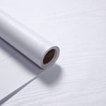 Papier Adhésif pour Meuble Bois Blanc Papier Peint Imitation Bois Rouleau Papier Vinyl Autocollant Papier Peint Adhesif.[Z2784]