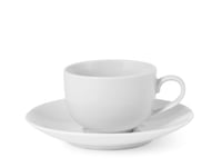 Royal Norfolk 7078000 Lot de 6 tasses à café en porcelaine blanche avec soucoupe, cc100