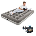 Bestway Camping Double Airbed with Battery Pump, Portable Inflatable Mattress