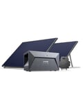 Anker SOLIX RS40P kit solaire Plug & Play avec batterie Solarbank E1600, panneaux solaires 910 Wp, micro-onduleur 600 W (mise à jour OTA : 800 W), modules IBC de type N