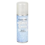 Hårspray glitter blå 100 ml – blinga håret till fest, maskerad och utklädnad!