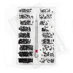 500 pcs Micro Vis avec Tournevis, Tiny Micro Repair Screw Kit, Tiny Vis Assortiment Kit, pour Lunettes, Ordinateur Portable, Lunettes, Bijoux, Montres, Appareil Photo