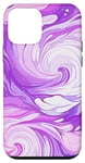 iPhone 12 mini Swirl Purple Color Illustration Pattern Abstract Art Case